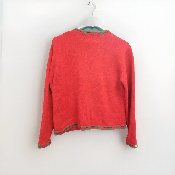 Heirloom Collectibles Vtg Scottie Dog Christmas Sweater Full Zip Jacket, Size PS - Picture 2 of 7